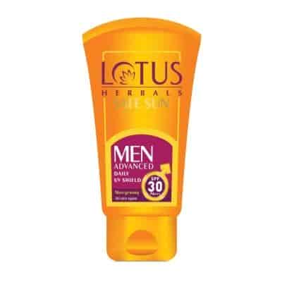 Buy Lotus Herbals Safe Sun Men Advanced Daily UV Shield SPF 30 PA+++