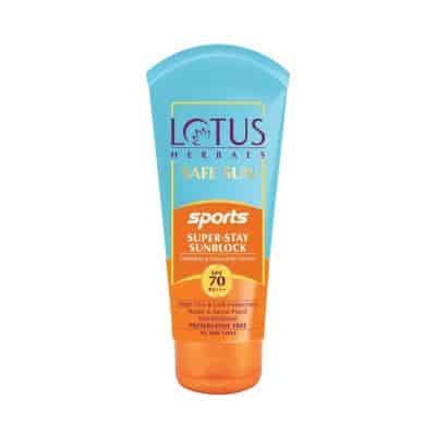 Buy Lotus Herbals Safe Sun Sports Super - Stay Sunblock SPF 70 PA+++