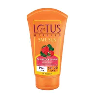 Buy Lotus Herbals Safe Sun Sun Block Cream PA+ SPF 20