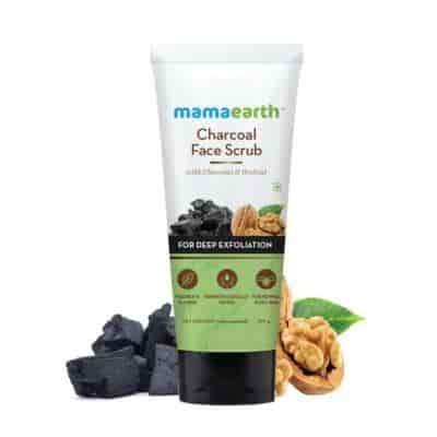 Buy Mamaearth Charcoal Face Scrub for Oily and Normal skin, with Charcoal and Walnut for Deep Exfoliation