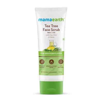 Buy Mamaearth Tea Tree Face Scrub with Tea Tree and Neem for Skin Purification