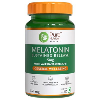 Buy Pure Nutrition Melatonin 5 mg ( Sustained Release ) Veg Tablets