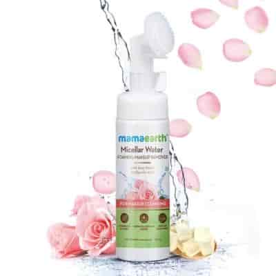 Buy Mamaearth Micellar Water Foaming Makeup Remover with Rose Water & Glycolic Acid for Makeup Cleansing
