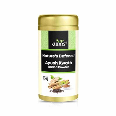 Buy Kudos Ayurveda Natures Defence Ayush Kwath Kadha Powder Bottle