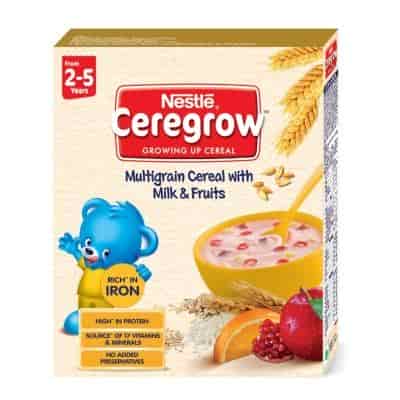 Buy Nestle Ceregrow Fortified Multigrain Cereal with Milk and Fruits - from 2-5 Years
