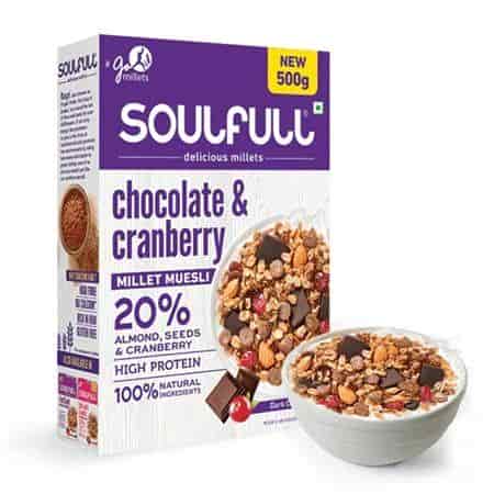 Buy Soulfull Chocolate & Cranberry Millet Muesli