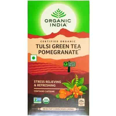 Buy Organic India Tulsi Green Tea Pomegranate Tea Bags