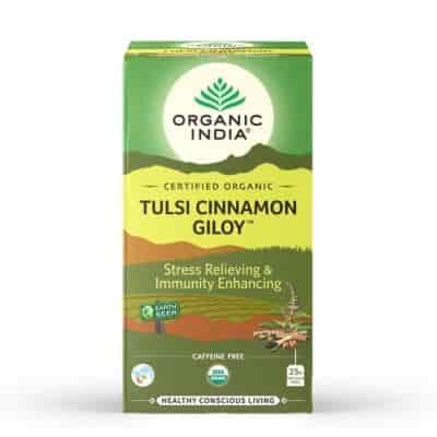 Buy Organic India Tulsi Cinnamon Giloy Tea Bags