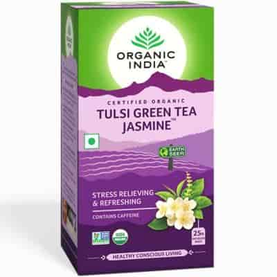 Buy Organic India Tulsi Green Tea Jasmine Tea Bags