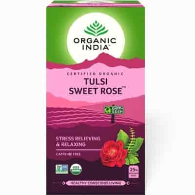 Buy Organic India Tulsi Sweet Rose Tea Bags