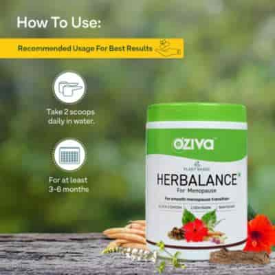 Buy Oziva Plant Based Herbalance For Menopause Support With Black Cohosh Lodh Bark Licorice Hibiscus & More