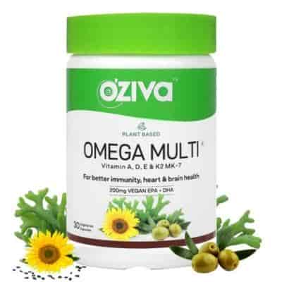 Buy Oziva Plant Based Omega Multi With Vegan Omega 3 Plant Vitamins And Extra Virgin Olive Oil