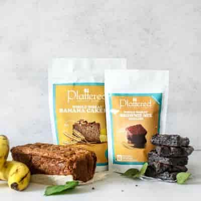 Buy Plattered Whole Wheat Banana Cake Mix+Brownie Mix 240 Grams+320 Grams