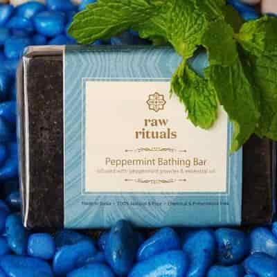 Buy Raw Rituals Chemical free Peppermint Face And Body Bar Pack of 2