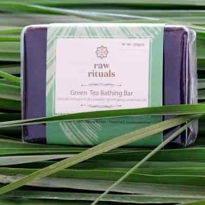 Buy Raw Rituals Handcrafted Green Tea Face And Body Bar Pack of 2