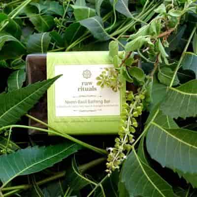 Buy Raw Rituals Handcrafted Neem Basil Face And Body Bar Pack of 2