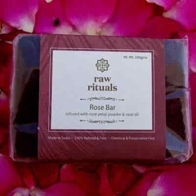 Buy Raw Rituals Handcrafted Rose Face And Body Bar Pack of 2