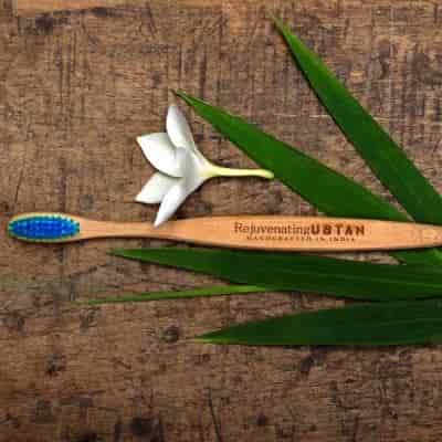 Buy Rejuvenating Ubtan Bamboo Toothbrush Blue Bristles