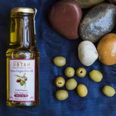 Buy Rejuvenating Ubtan Cold Pressed Extra Virgin Olive Oil Glass Bottle