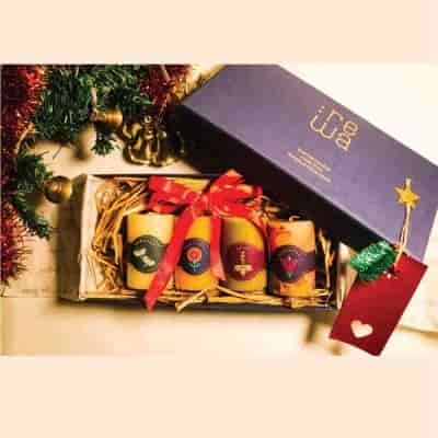 Buy Rewa Christmas Assorted Candle Box Set of 4