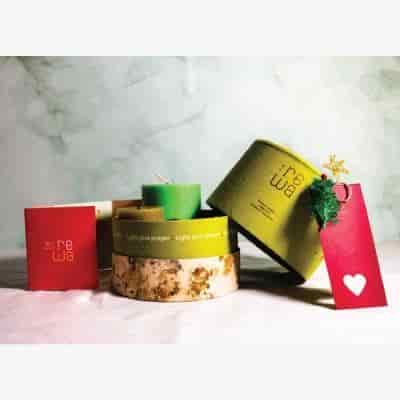 Buy Rewa Christmas Tulsi Candles Set of 3
