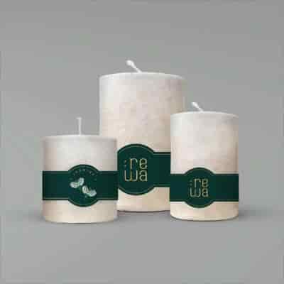 Buy Rewa Jasmine Scented Pillar Candles Pack of 3