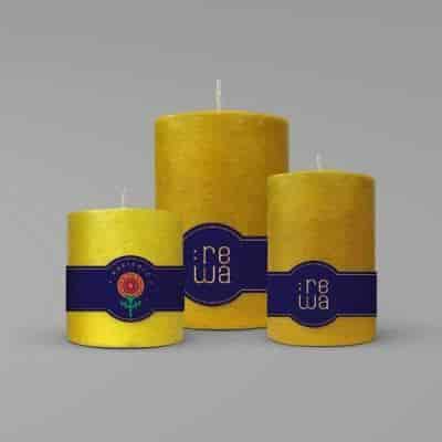 Buy Rewa Marifold Scented Pillar Candles Pack of 3