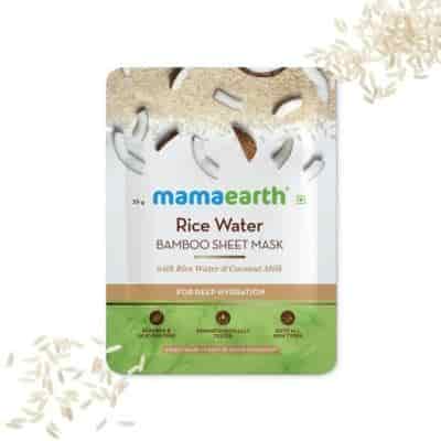 Buy Mamaearth Rice Water Bamboo Sheet Mask with Rice Water & Coconut Milk for Deep Hydration