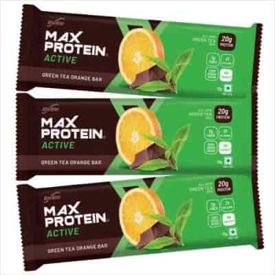 Buy RiteBite Max Protein Max Protein Active Green Tea Orange Bars Pack of 3