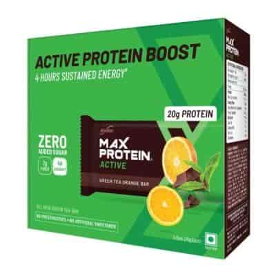 Buy RiteBite Max Protein Max Protein Active Green Tea Orange Bars Pack of 6