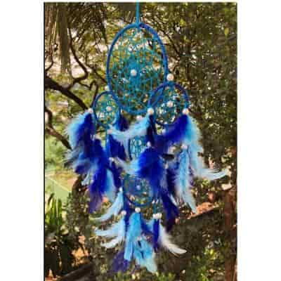 Buy Rooh Dream Catchers Blue 4 Tier Handmade Hangings For Positivity