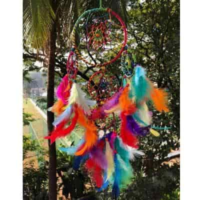 Buy Rooh Dream Catchers Multi Colour 4 Tier Handmade Hangings For Positivity
