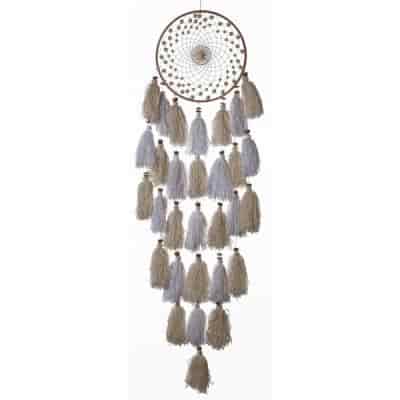 Buy Rooh Dream Catchers White Buddha with Dangles Wall Hanging