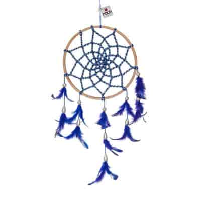 Buy Rooh Dream Catchers Wooden Blue Velvet Handmade Hangings
