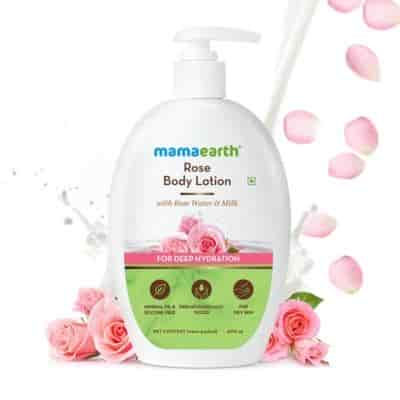 Buy Mamaearth Rose Body Lotion with Rose Water and Milk For Deep Hydration