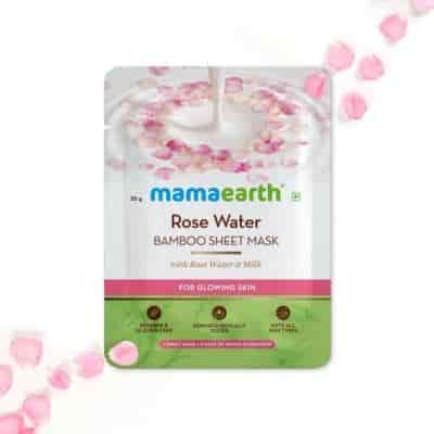 Buy Mamaearth Rose Water Bamboo Sheet Mask with Rose Water & Milk for Glowing Skin