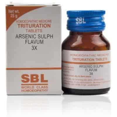 Buy SBL Arsenic Sulphuratum Flavum 3X
