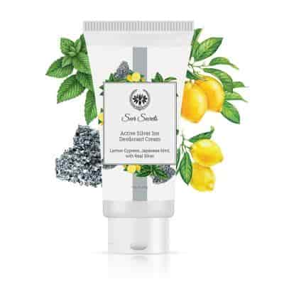 Buy Seer Secret Lemon Cypress Japanese Mint Active Silver Ion Deodorant Cream Tube For Bacterial Control