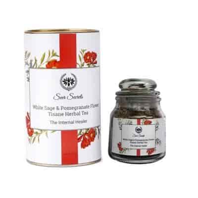 Buy Seer Secrets White Sage & Pomegranate Flower Tisane Herbal Tea The Internal Healer