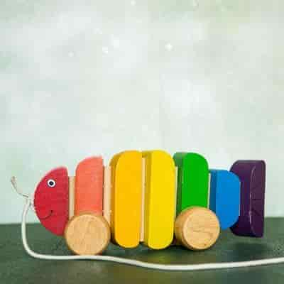 Buy Shumee Eco Friendly Wooden Rainbow Fish Pull Along