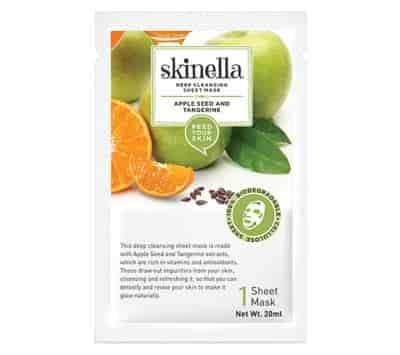 Buy Skinella Apple Seed And Tangerine Deep Cleansing Sheet Mask