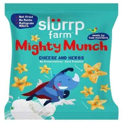 Buy Slurrp Farm Healthy Snacks Mighty Puff Cheese & Herbs Flavor Pack of 10