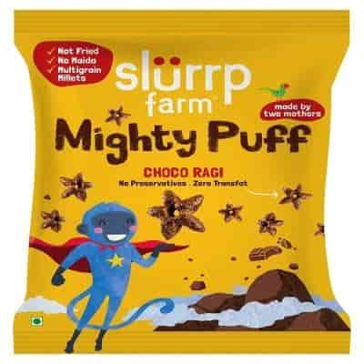 Buy Slurrp Farm Healthy Snacks Mighty Puff Choco Ragi Flavor Pack of 10