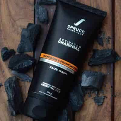 Buy Spruce Shave Club Activated Charcoal Face Wash with Natural Honey For Acne & Oil Control