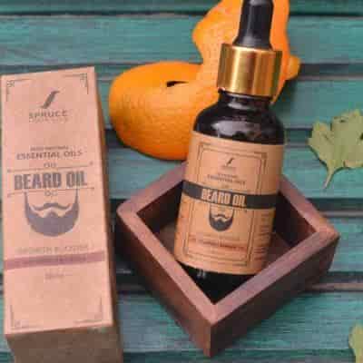 Buy Spruce Shave Club Beard Growth Oil Cedarwood & Mandarin 100% Natural
