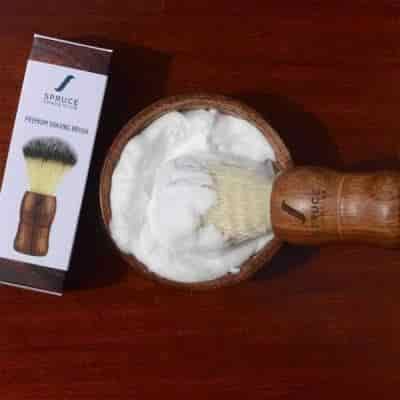 Buy Spruce Shave Club Genuine Wood Shaving Brush Imitation Badger Hair