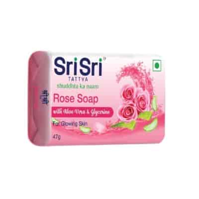 Buy Sri Sri Tattva Rose Soap with Aloe Vera and Glycerine