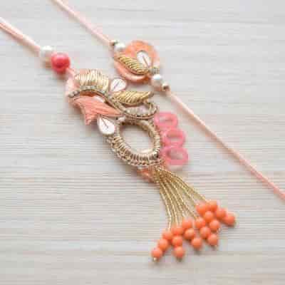 Buy Strands Elegant Pearls Tassel Lumba and Rakhi Gift Set