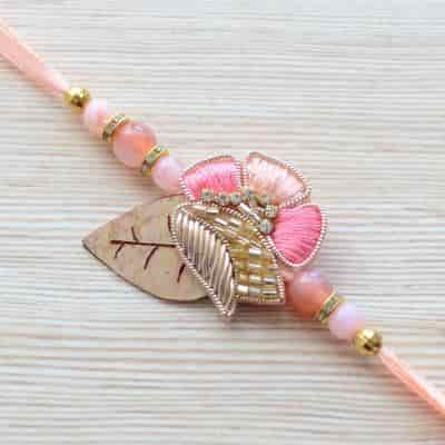 Buy Strands Elegant Rose Flower Bud Rakhi for Bhaiya