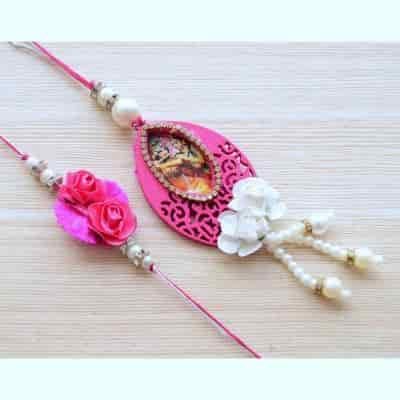 Buy Strands Radha Krishna Roses Rakhi Set for Raksha Bandhan